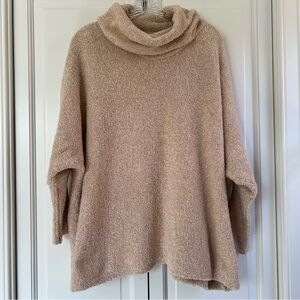 Jessica Simpson Peach Batwing Turtleneck Cozy Fall Winter Sweater Size Small
